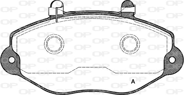 OPEN PARTS Комплект тормозных колодок, дисковый тормоз BPA0392.02